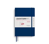 LEUCHTTURM1917 372661 calendario semanal y cuaderno de notas Medio (A5) 2026, Marine, Inglés