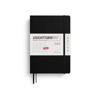 LEUCHTTURM1917 372772 Agenda diaria mediana (A5) 2026, negro, inglés