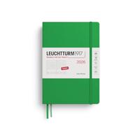 LEUCHTTURM1917 372775 Agenda diaria mediana (A5) 2026, hoja de primavera, inglés