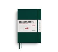LEUCHTTURM1917 372776 Agenda diaria mediana (A5) 2026, Forest Green, Inglés