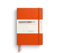 Leuchtturm1917 373982 - Cuaderno tamaño mediano A5, libro de escritura de tapa dura, 251 páginas numeradas, diseño de lunares, color calabaza