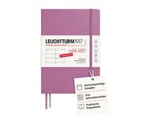 LEUCHTTURM1917 Agenda semanal 2027 mediana (A5) - alemán, Dusty Rose, tapa dura, 145 x 210 mm, 18 meses - 07. 2026 - 12/2027, 1 semana por página, papel de 80 g/m² con alta compatibilidad con tintas