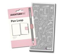 Leuchtturm1917 - Bucle para bolígrafo, color a elegir y sobre de recambio Tinte Ink (rosa polvo)