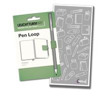 Leuchtturm1917 - Bucle para bolígrafo, color a elegir y sobre de recambio Tinte Ink (verde salvia)