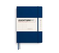 LEUCHTTURM1917 Composition B5 Cuaderno Tapa dura, Azul marino, Dotted | 219 páginas numeradas, cosido a hilo, libre de ácido, papel 80 g/m², 2 marcapáginas, bolsillo expansible