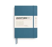 LEUCHTTURM1917 Composition Cuaderno B5 Tapa dura, Stone Blue, Rayado | 219 páginas numeradas, cosido a hilo, libre de ácido, con índice y bolsillo plegable