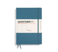 LEUCHTTURM1917 Composition Cuaderno B5 Tapa dura, Stone Blue, Sin rayas | 219 páginas numeradas, libre de ácido, cosido a hilo, índice, Bullet Journal