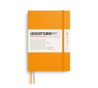 LEUCHTTURM1917 Cuaderno A5 Tapa blanda, 123 páginas, rayado, Rising Sun | libre de ácido, papel color crema 80 g/m², cosido a hilo, 2 marcapáginas