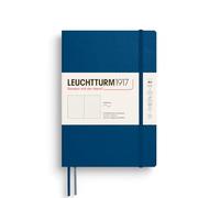 LEUCHTTURM1917 Cuaderno A5 Tapa blanda, punteado, Indigo__, Dotted | 123 páginas numeradas, cosido a hilo, 2 marcapáginas, bolsillo expansible, papel 80 g/m², sin ácido __