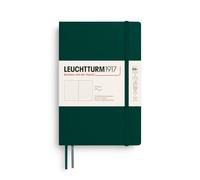 LEUCHTTURM1917 Cuaderno B6+ Tapa blanda, punteado, Forest Green, Dotted | 123 páginas numeradas, índice, cosido a hilo, 180g