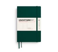 LEUCHTTURM1917 Cuaderno B6+ Tapa dura, Forest Green, Liso, Sin rayas | 219 páginas numeradas, cosido a hilo, libre de ácido, tapa dura