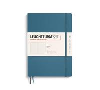 LEUCHTTURM1917 Cuaderno Composition B5, Stone Blue, Tapa blanda, Dotted | 123 páginas numeradas, cosido a hilo, 2 marcapáginas, tapa blanda