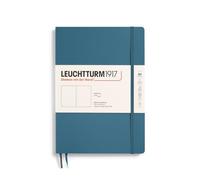 LEUCHTTURM1917 Cuaderno Composition B5, Stone Blue, Tapa blanda, Sin rayas | 123 páginas numeradas, libre de ácido, cosido a hilo, índice, 2 marcapáginas