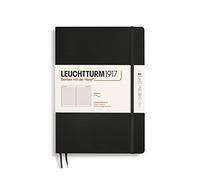 LEUCHTTURM1917 Cuaderno Composition B5, Tapa blanda, Rayado, Negro | 123 páginas numeradas, 2 marcapáginas, bolsillo expansible, goma elástica, papel 80 g/m², libre de ácido