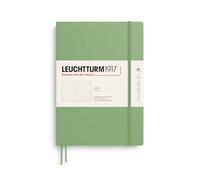 LEUCHTTURM1917 Cuaderno Composition B5 Tapa blanda, Salvia, Dotted | 123 páginas numeradas, punteado, papel color crema, libre de ácido, papel 80 g/m²