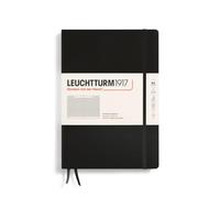 LEUCHTTURM1917 Cuaderno Composition B5, Tapa dura, Cuadriculado, Negro | 219 páginas numeradas, índice, papel 80 g/m², libre de ácido, 2 marcapáginas