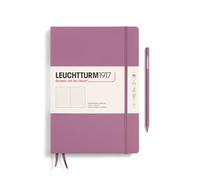 LEUCHTTURM1917 Cuaderno Composition B5 Tapa dura, Dusty Rose, Dotted | 219 páginas numeradas, cosido a hilo, 2 marcapáginas, bolsillo expansible, goma elástica, libre de ácido