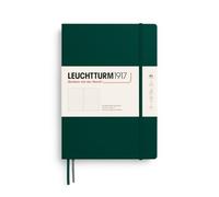 LEUCHTTURM1917 Cuaderno Composition B5 Tapa dura Punteado, Forest Green | 219 páginas numeradas, cosido a hilo, 2 marcapáginas, bolsillo expansible, goma elástica, papel 80 g/m²