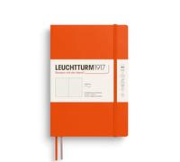 LEUCHTTURM1917 Cuaderno Medium A5, Tapa blanda, punteado, Pumpkin, Dotted | 123 páginas numeradas, cosido a hilo, papel color crema, bolsillo expansible