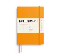 LEUCHTTURM1917 Cuaderno Medium A5 Tapa blanda, Rising Sun, liso, Sin rayas | 123 páginas numeradas, papel 80 g/m² libre de ácido, índice, cosido a hilo