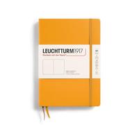LEUCHTTURM1917 Cuaderno Medium A5 Tapa dura, Rising Sun, Liso, Sin rayas | 251 páginas numeradas, papel color crema 80 g/m², cosido a hilo, bolsillo expansible, libre de ácido