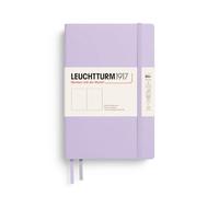 LEUCHTTURM1917 Cuaderno Paperback B6+, 219 páginas, Liso, Lilac, Sin rayas | libre de ácido, papel color crema 80 g/m², cosido a hilo, 2 marcapáginas, bolsillo expansible