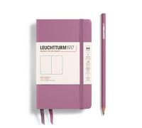 LEUCHTTURM1917 Cuaderno Pocket A6 Tapa dura, Dusty Rose, Liso, Sin rayas | 187 páginas numeradas, índice, cosido a hilo, 2 marcapáginas, bolsillo expansible