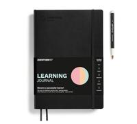 LEUCHTTURM1917 Learning Journal Composition B5, Negro, Inglés | Método Cleer® con 5 fases de aprendizaje, 212 páginas numeradas, papel 100 g/m², Flexcover Negro