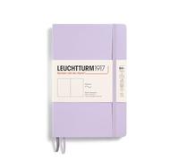 LEUCHTTURM1917 Paperback B6+ Cuaderno Manejable Lilac Liso, Sin rayas | 123 páginas numeradas, cosido a hilo, marcapáginas, índice, bolsillo expansible
