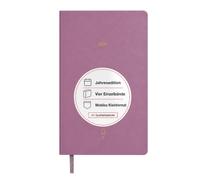 LEUCHTTURM1917 Quarterly - Agenda diaria 2027 Dotted, Pocket (A6), tapa flexible, juego de 4 (1 calendario por trimestre), Shades of Rose, calendario 2027, planificación de 12 meses, fases lunares y