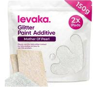 Levaka Aditivo de Pintura de Purpurina Nácar 150 gramos - 2x Almohadillas de pulido - Mezclar con Pintura de Emulsión para Acabado Luminoso - Pintura Paredes Interior Exterior