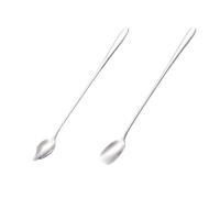 Levemolo Cucharas de Acero Inoxidable 2 Piezas para Cocina Superficie Suave que No Lastima la Boca, Ideales para Café, Postres y Utensilios de Cocina