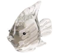 Levemolo Figurita Decorativa de Pez de Cristal, Estatua en Miniatura, Figura Simulada Coleccionable, Decoración para Mesa de Centro y Salón, Diseño Marino