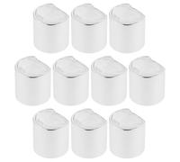 Levemolo Tapas de botella para loción 10 piezas, plástico plata, con resistencia a roturas y fugas, compatibles con botellas de gel de ducha, uso en cuidado personal