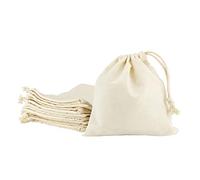 LEVIATAN - Embalaje de 10 unidades | Bolsas de algodón | 16 x 16,5 cm | Bolsas de tela con cordón | Bolsa de almuerzo | Bolsa de cosméticos | Bolsa de regalo | Certificado Öko-Tex 100 Standard