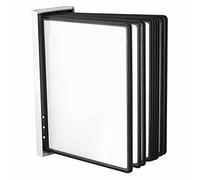 LEVIATAN Panel de pared A4 | 10 paneles de presentación | Soporte de pared de metal que ahorra espacio | Para oficina, almacén y producción | Negro