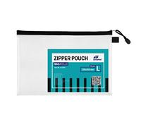 LEVIATAN Set de 12 Bolsas con Cremallera A4 - Bolsas Zip A4 - Transparente, Impermeable, con Cremallera - Organizador de Documentos, Papelería y Cosméticos