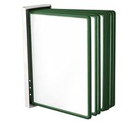 LEVIATAN Sistema de paneles de pared | con 10 paneles de pantalla A4 | Soporte de pared para paneles | Expositor de pared | verde