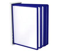 LEVIATAN Sistema de paneles de pared | con 10 paneles de pantalla A4 | Soporte de pared para paneles | Expositor de pared |azul