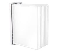 LEVIATAN Sistema de paneles de pared | con 10 paneles de pantalla A4 | Soporte de pared para paneles | Expositor de pared | blanco