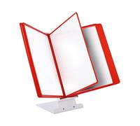 LEVIATAN Sistema de paneles de visualización de la mesa | con 10 paneles de pantalla A4, rojas