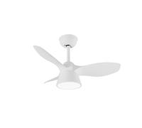 Levitantes Ventilador blanco de techo 36W, 3 aspas, 3 temperaturas de luz, 35/47,5x82x82 cm, mando, temporizador