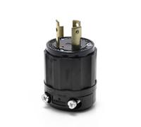 Leviton 2621-B 30 Amp, 250 V, NEMA L6-30P, 2P, 3W, enchufe de bloqueo, grado industrial, conexión a tierra - Negro