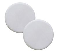 Levoberg - Funda de taburete redonda para bar de piel artificial con esponja antideslizante, 33 cm, color blanco