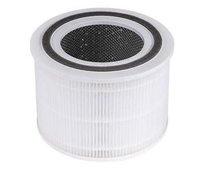 LEVOIT Filtro de aire de repuesto para purificador de aire Core 200S, Filtro HEPA, De carbón activo de alta eficiencia y prefiltro, Contra alergias, Humo, Polvo, Polen, Color Blanco