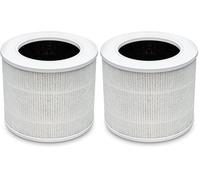 LEVOIT Filtro de repuesto para purificador de aire HEPA 3 en 1, carbón activado de alta eficiencia, núcleo mini-RF blanco (Paquete de 2)