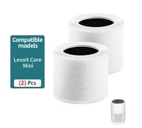 LEVOIT-Mini Filtro de repuesto para purificador de aire, 3 en 1, carbón activado de alta ore mini-rf, 2 paquetes, blanco Core mini