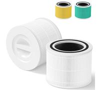 LEVOIT - Paquete de 2 filtros de repuesto HEPA para purificador de aire Core 300 y 300S Vortex, grado H13 3 en 1, en comparación con Core 300-RF (blanco)