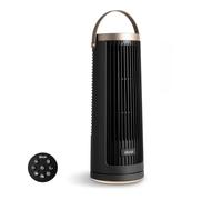 Levoit Windi Mini Pro Ventilador de Torre, Portátil USB, 20dB, LTF-F132BL | 7m/s, Luz Nocturna, Batería Hasta 20h, Base Tipo Dock, Oscilación 90°, Mando y Temporizador 12h, Gris