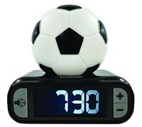 Lexibook – Reloj despertador digital RL800FO balón de fútbol, luz nocturna, repetición alarma Negro